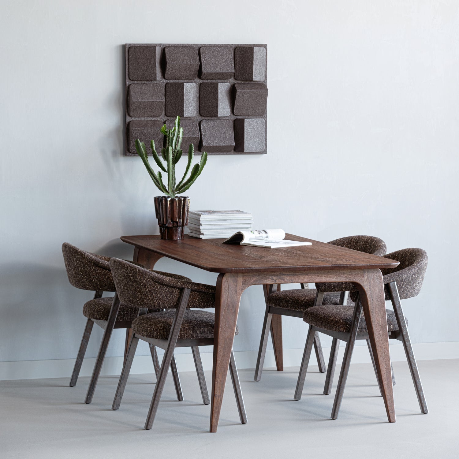 WOOOD masa dining RUBO | Lemn mango | Maro | 77x180x95 cm