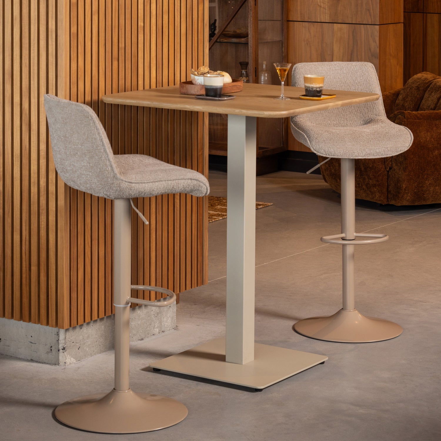 WOOOD masa bar TABLO | Stejar | Transparant | 107x79x79 cm