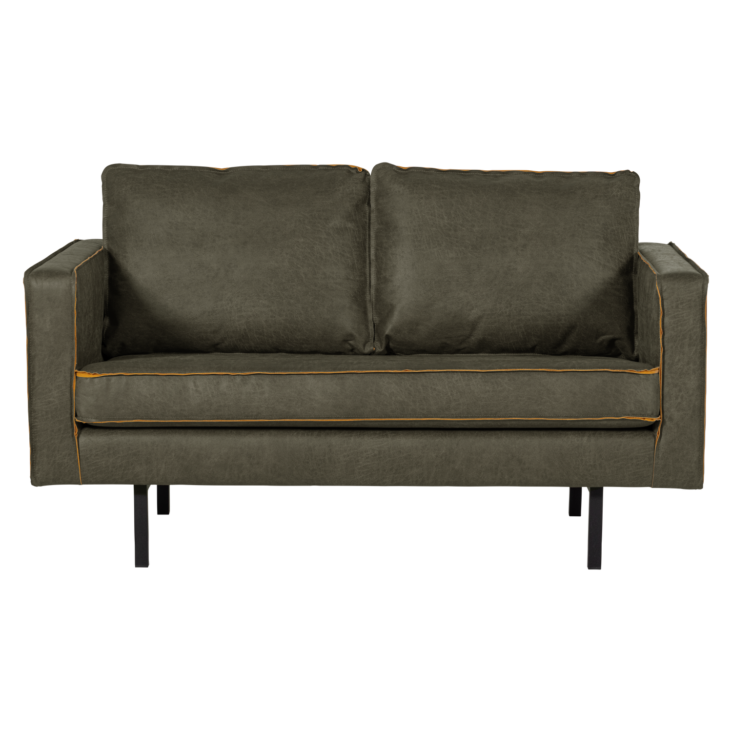 WOOOD canapea 2 locuri RODEO | Piele | Army | 85x150x86 cm