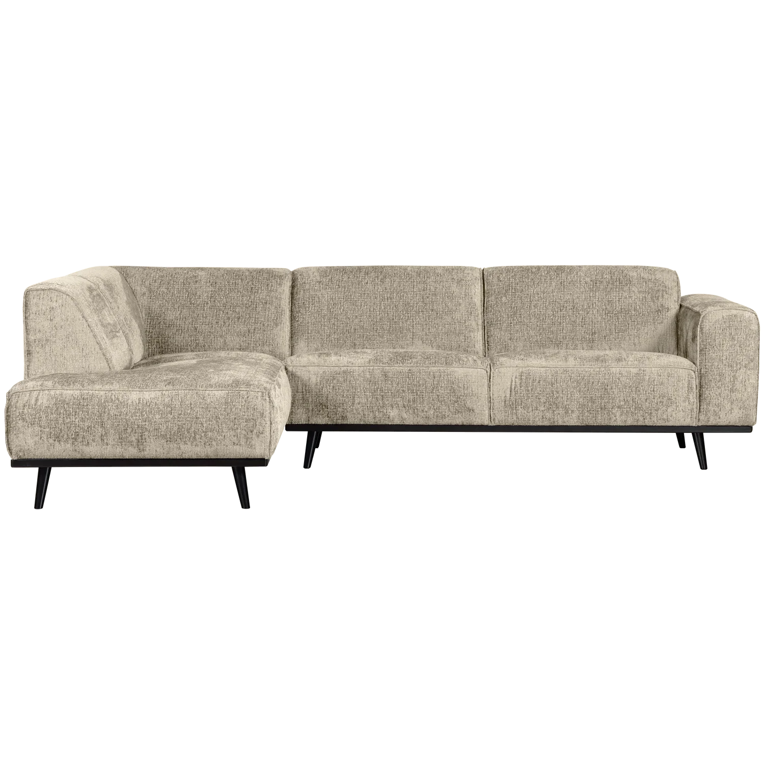 STATEMENT CORNER SOFA LEFT STRUCTURE VELVET WHEATFIELD