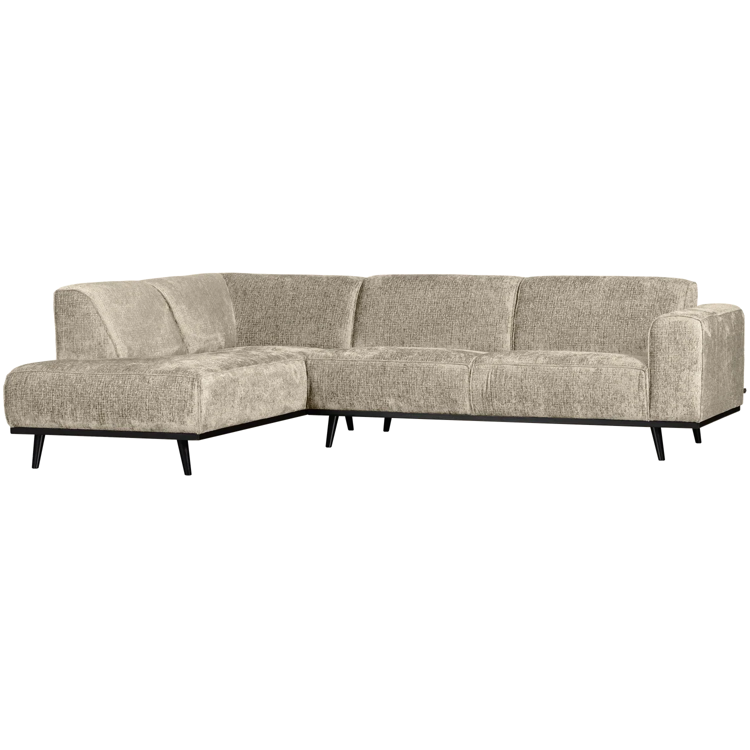 STATEMENT CORNER SOFA LEFT STRUCTURE VELVET WHEATFIELD