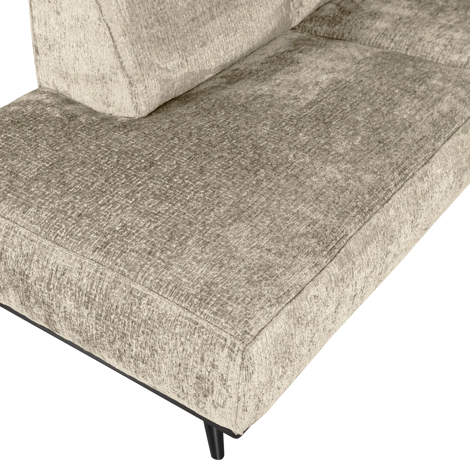 STATEMENT CORNER SOFA LEFT STRUCTURE VELVET WHEATFIELD