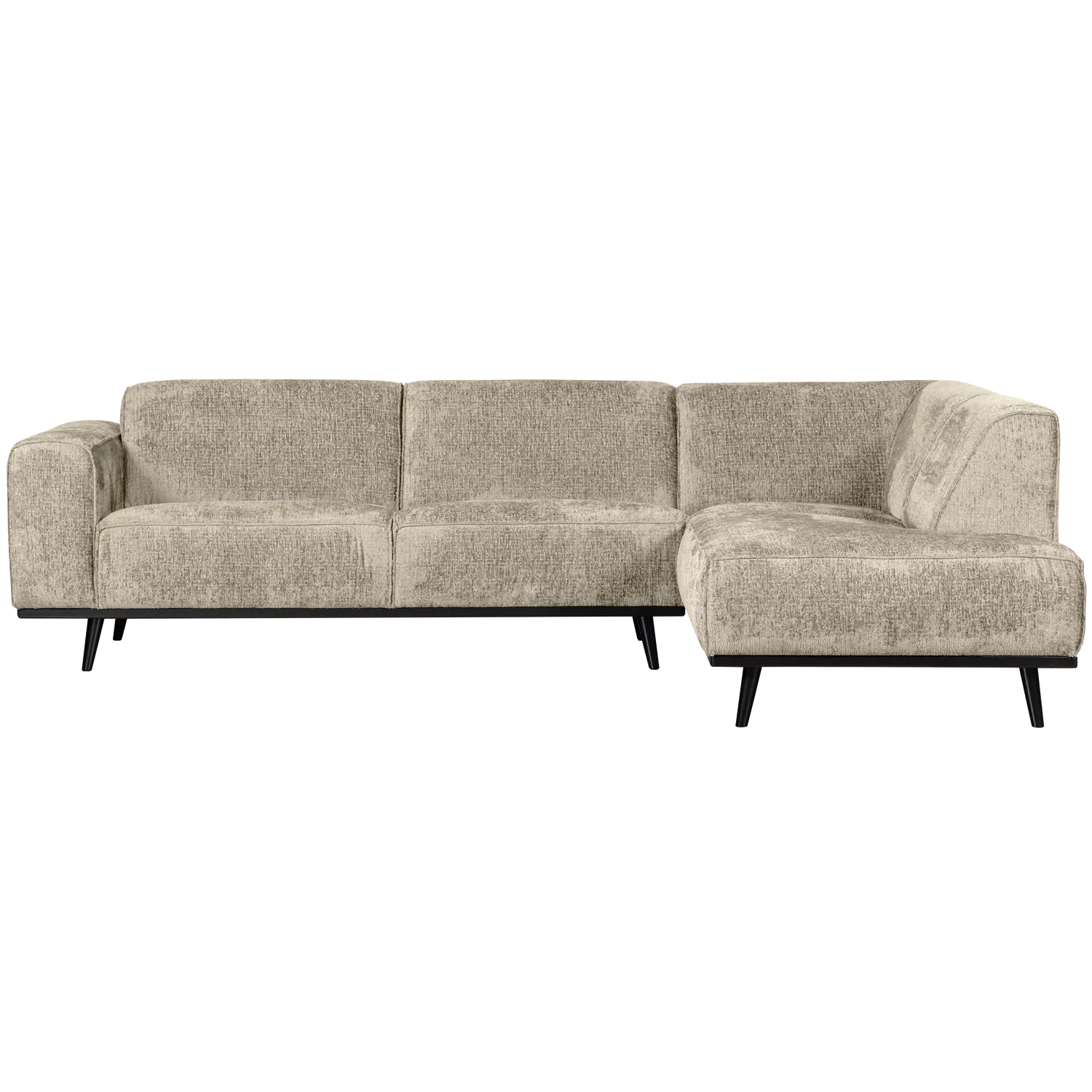 STATEMENT CORNER SOFA RIGHT STRUCTURE VELVET WHEATFIELD
