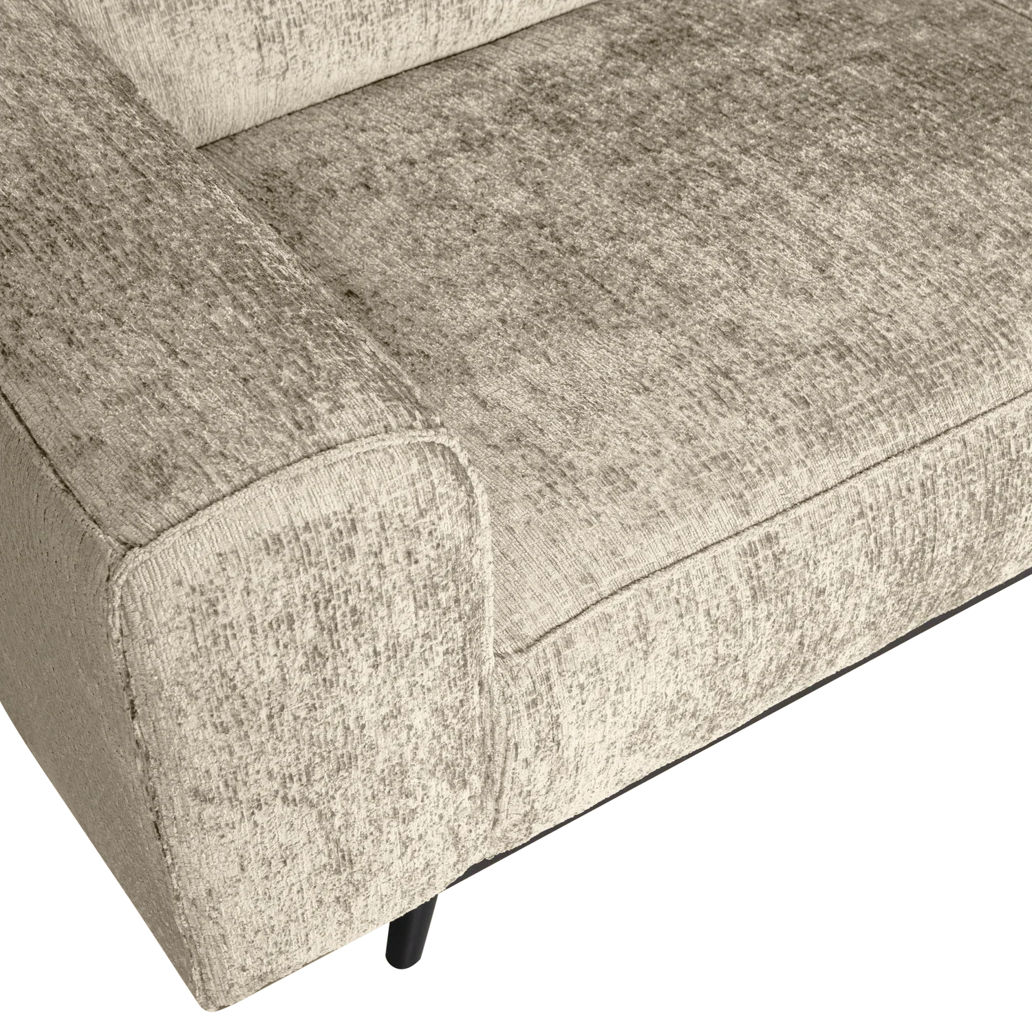STATEMENT CORNER SOFA RIGHT STRUCTURE VELVET WHEATFIELD