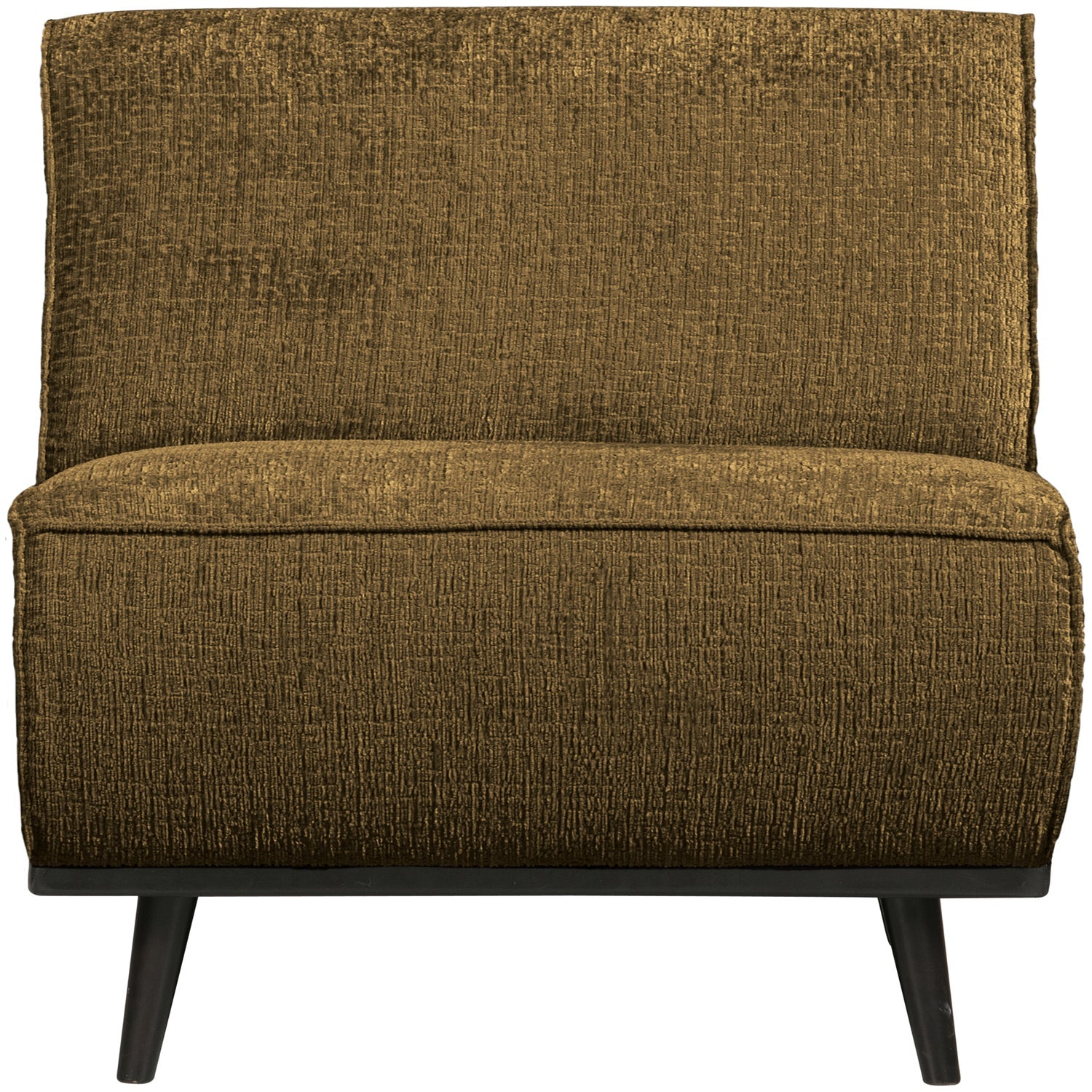 WOOOD canapea modulara STATEMENT 1-SEATER ELEMENT STRUCTURE VELVET BRASS | 100% Pes | Brass | 77x79x93 cm