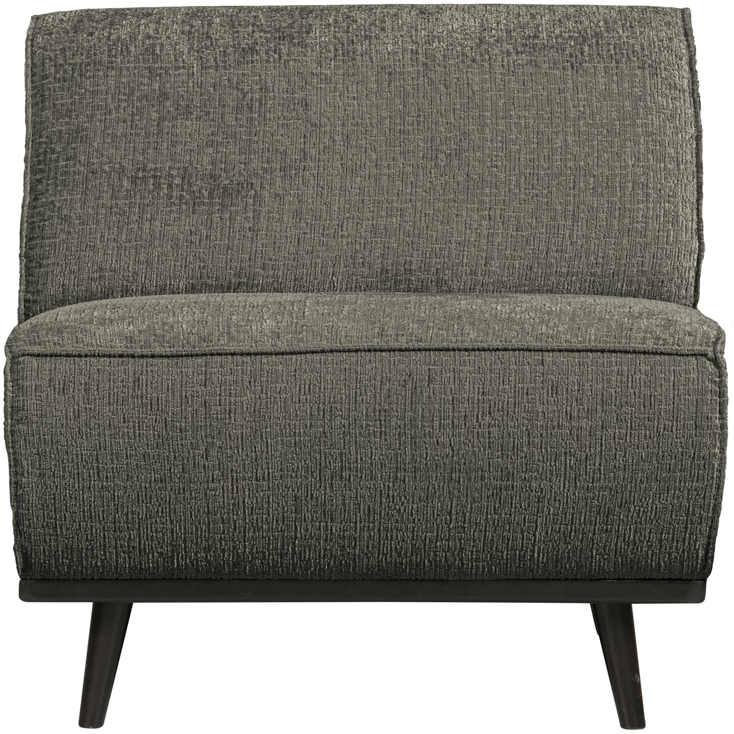 WOOOD canapea modulara STATEMENT 1-SEATER ELEMENT STRUCTURE VELVET FROST | 100% Pes | Frost | 77x79x93 cm
