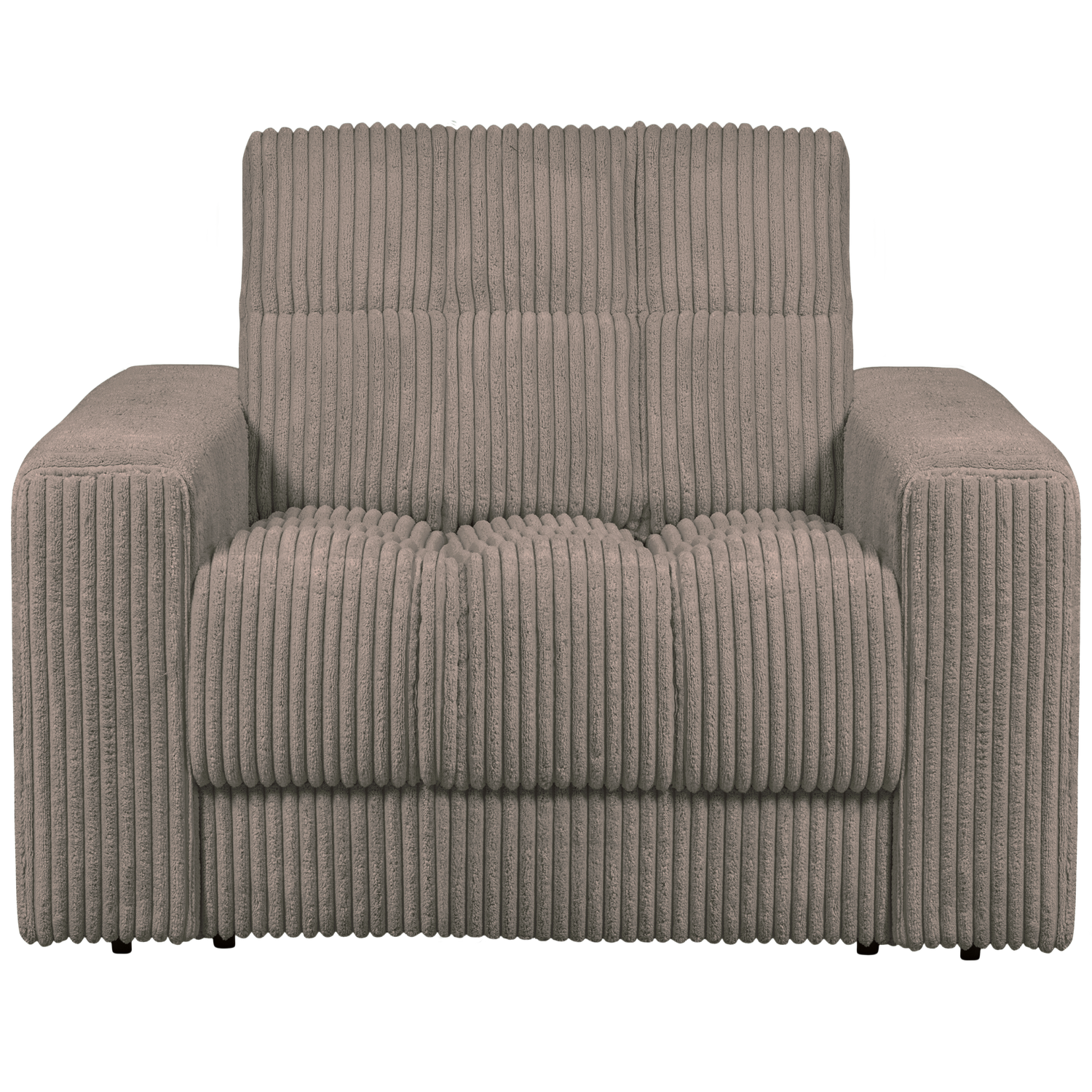 WOOOD fotoliu SECOND DATE ARMCHAIR RIB FABRIC MUD | 100% Pes | Mud | 78x103x99 cm