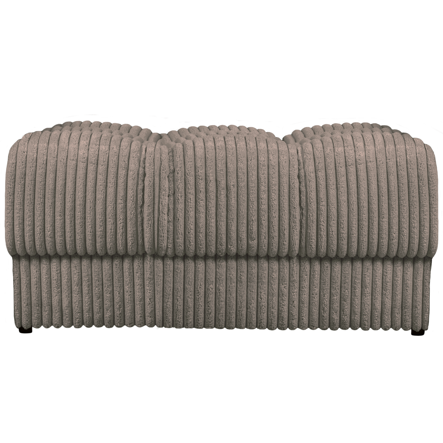 WOOOD taburet SECOND DATE HOCKER RIB FABRIC MUD | 100% Pes | Mud | 42x82x61 cm
