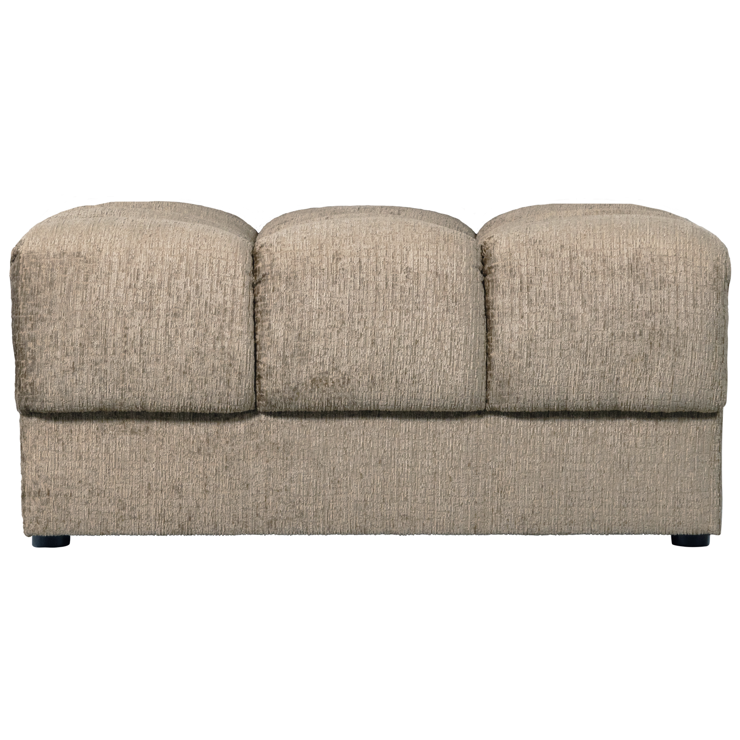 WOOOD taburet SECOND DATE HOCKER STRUCTURE VELVET WHEATFIELD | 100% Pes | Wheatfield | 42x82x61 cm