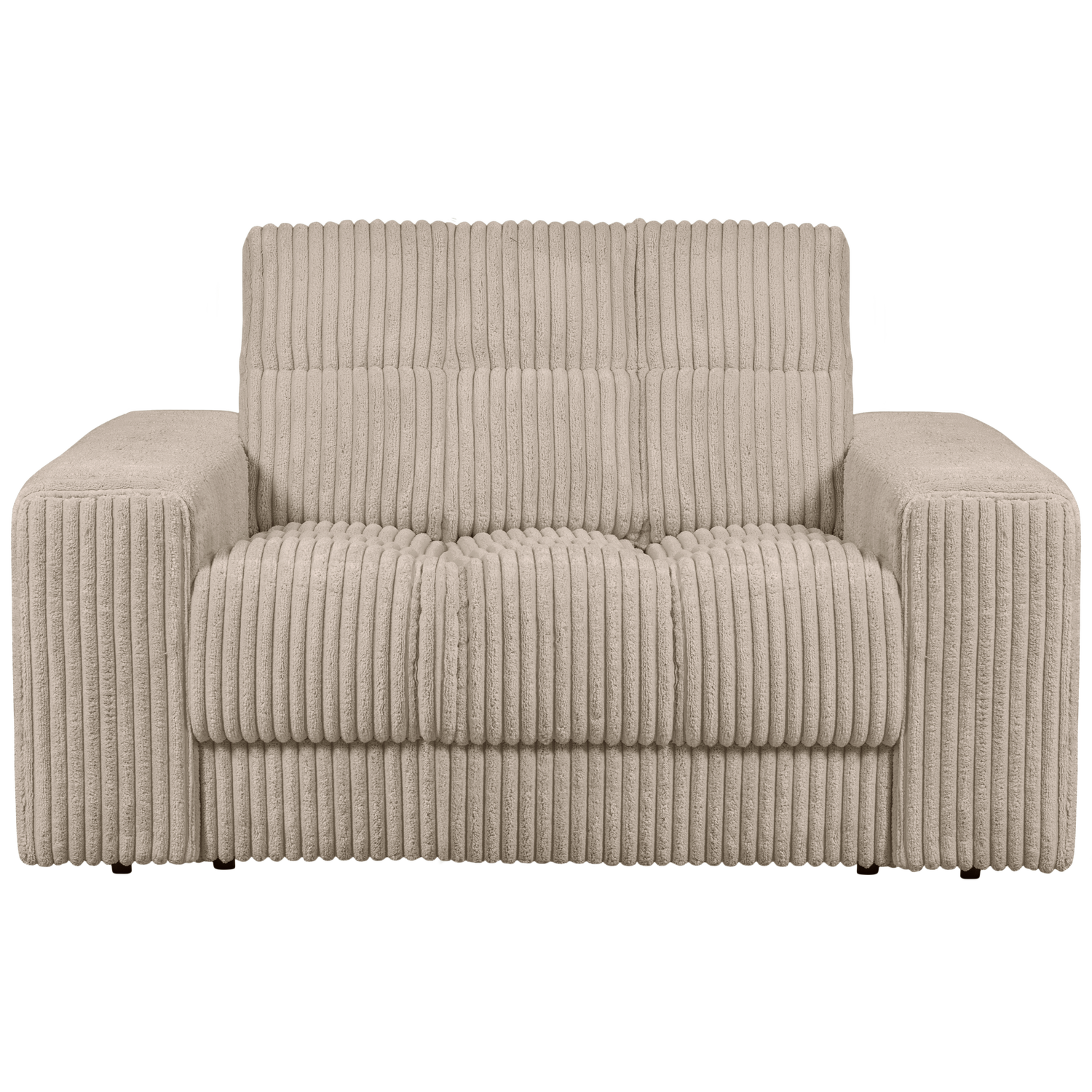 WOOOD fotoliu SECOND DATE LOVESEAT RIB FABRIC TRAVERTIN | 100% Pes | Travertin | 78x136x101 cm