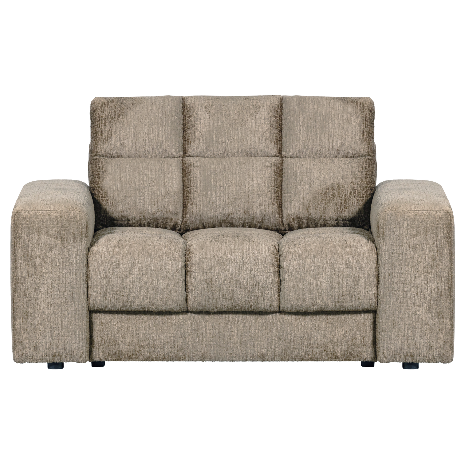 WOOOD fotoliu SECOND DATE LOVESEAT STRUCTURE VELVET WHEATFIELD | 100% Pes | Wheatfield | 78x136x101 cm