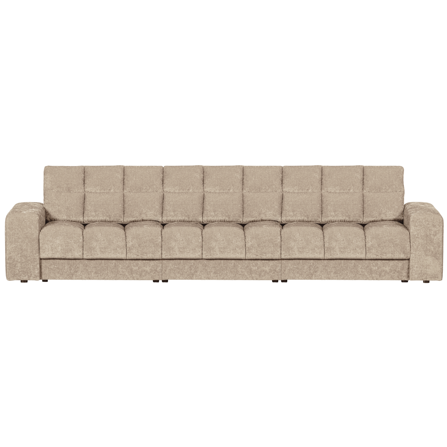 WOOOD canapea 3 locuri SECOND DATE | 100% Pes | Nougat | 78x316x99 cm