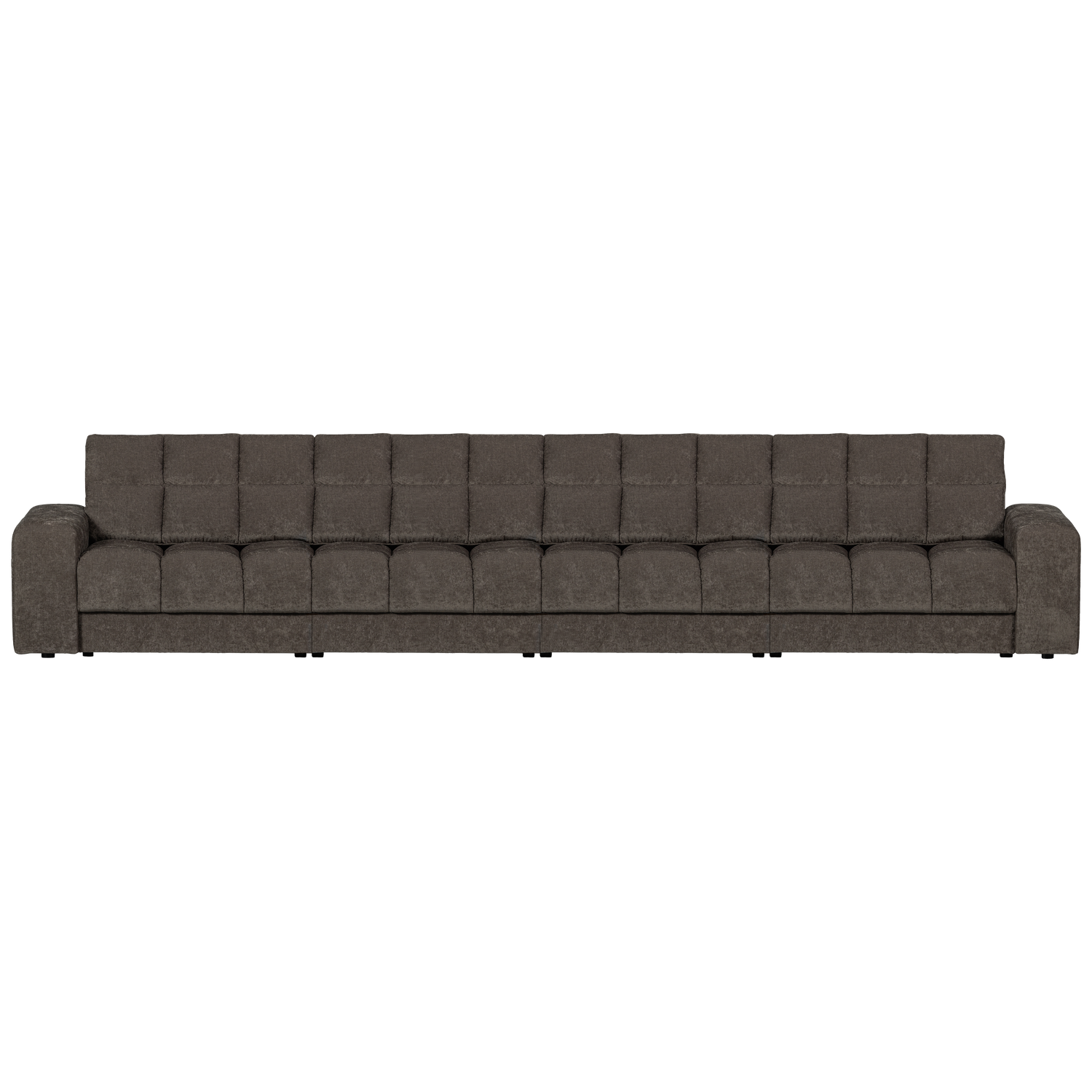 WOOOD canapea 4 locuri SECOND DATE | 100% Pes | Gri cald | 78x406x99 cm