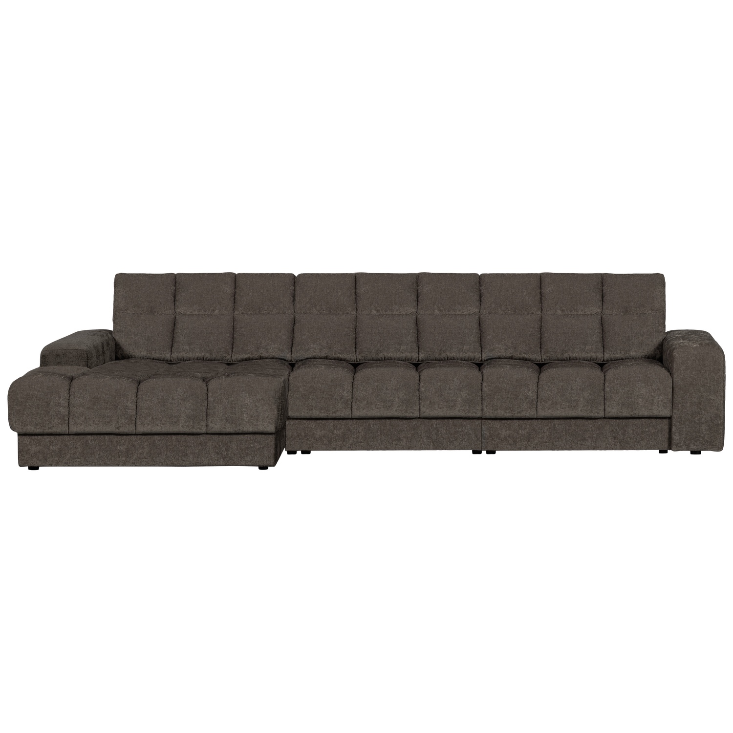 WOOOD canapea mare SECOND DATE CHAISE LONGUE | 100% Pes | Gri cald | 78x316x162 cm