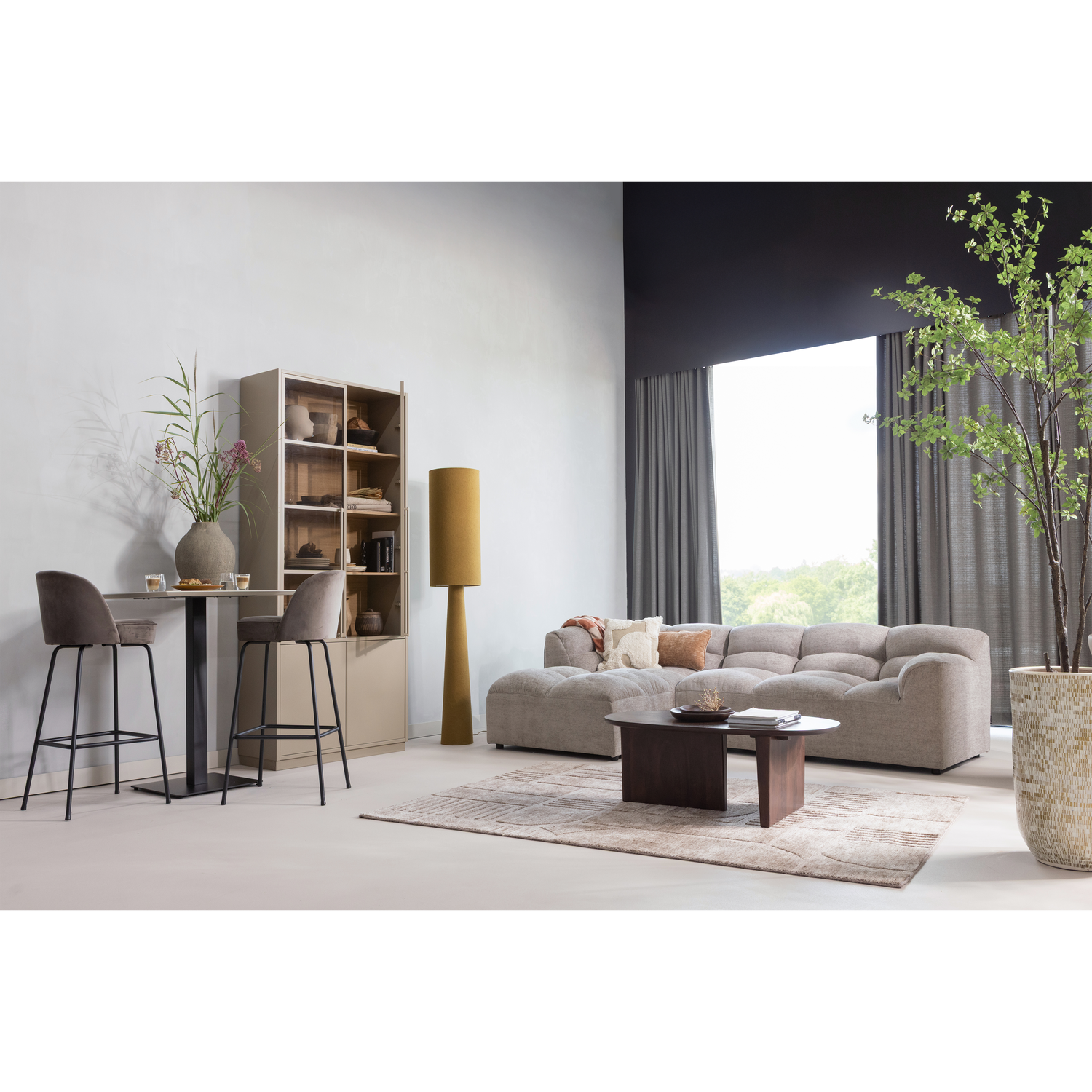 SEAM COFFEE TABLE MANGO WOOD DARK BROWN