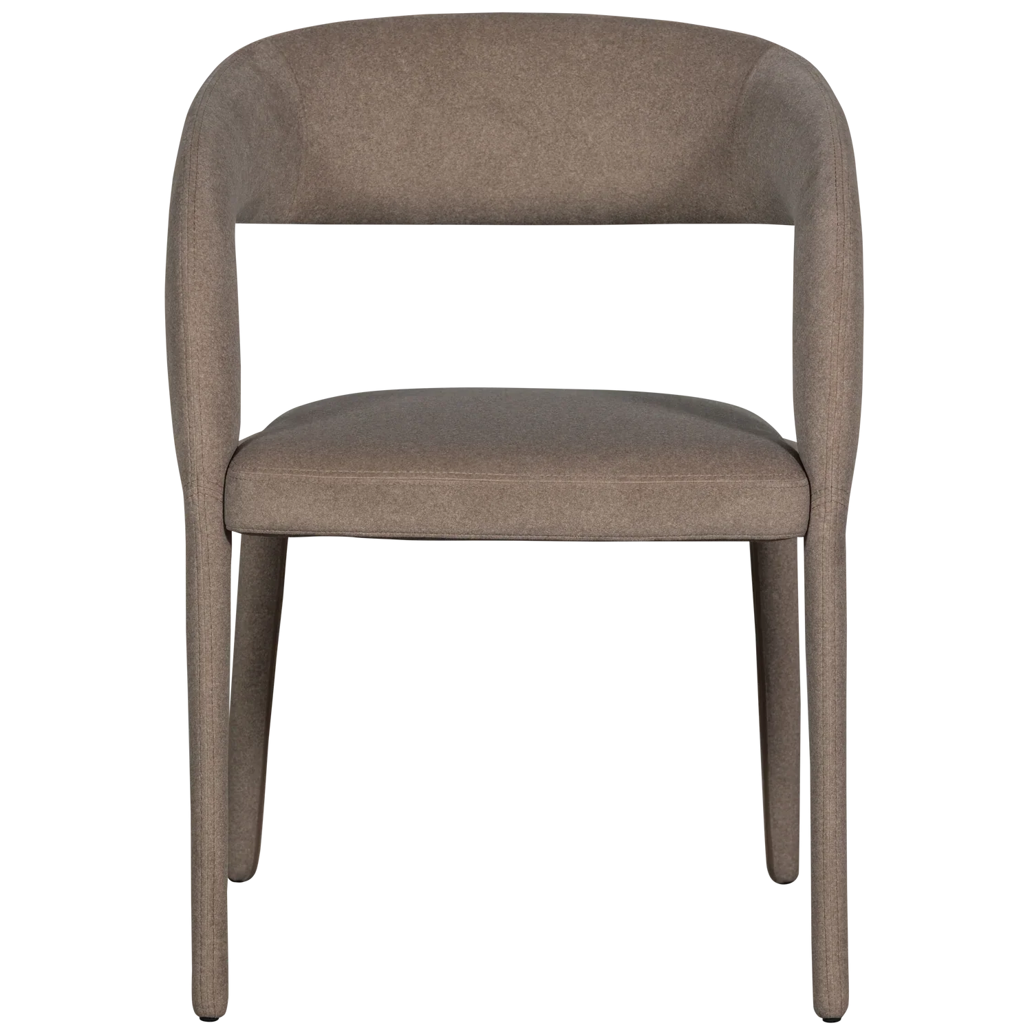 ARMS DINING CHAIR FELT BROWN