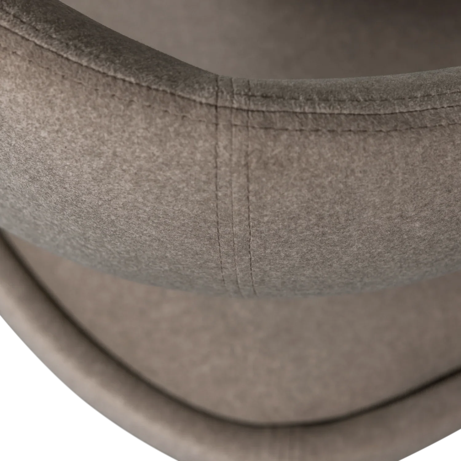 ARMS DINING CHAIR FELT BROWN