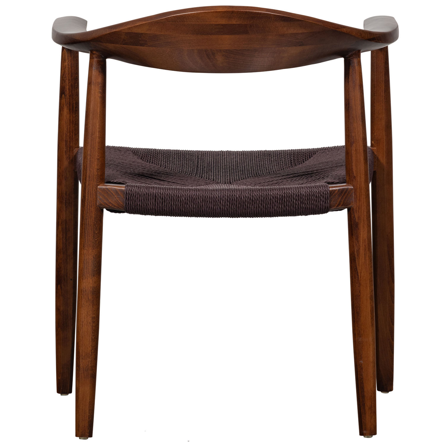 EMBRACE DINING CHAIR BRAIDED SEAT DARK BROWN