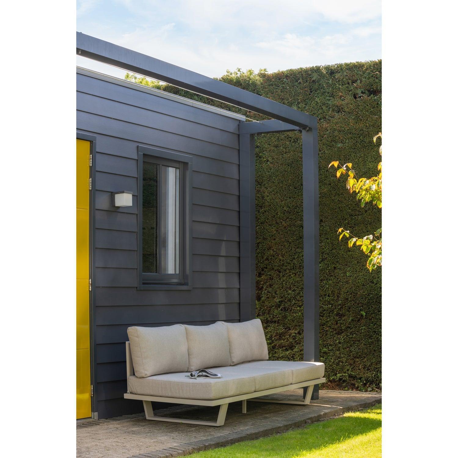 BEAR 3-SEATER GARDEN BENCH ALUMINIUM SAND