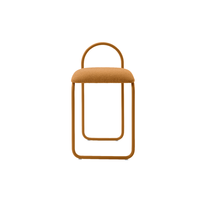 AYTM Scaun ANGUI | Oțel și Material Bouclé | Amber / Dusty Blue / Anthracite / Taupe | Design Organic Tip Șarpe 68cm