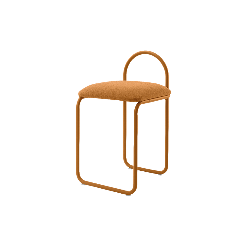 AYTM Scaun ANGUI | Oțel și Material Bouclé | Amber / Dusty Blue / Anthracite / Taupe | Design Organic Tip Șarpe 68cm