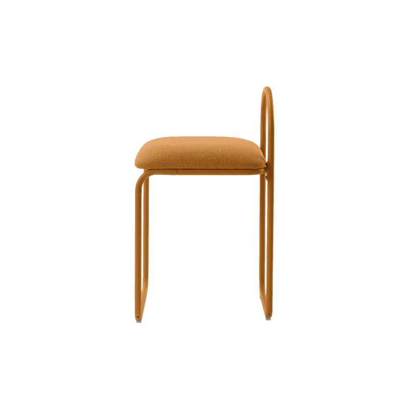 AYTM Scaun ANGUI | Oțel și Material Bouclé | Amber / Dusty Blue / Anthracite / Taupe | Design Organic Tip Șarpe 68cm