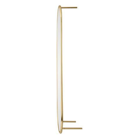 AYTM Oglindă ANGUI | Oțel și Sticlă | Anthracite / Gold | Suport Umerașe Integrat 145cm