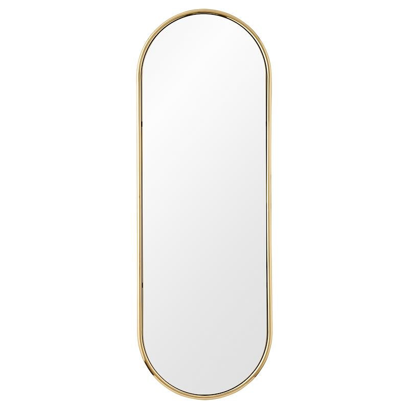 AYTM Oglindă ANGUI | Oțel și Sticlă | Anthracite / Gold | Suport Umerașe Integrat 145cm