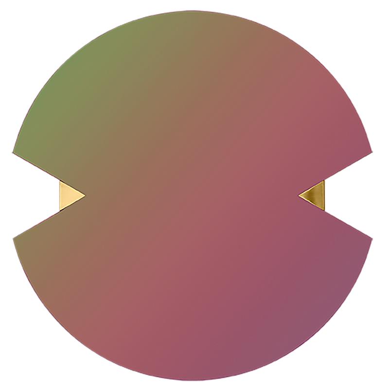 AYTM Oglindă Rotundă VERTO | Sticlă și MDF | Rainbow / Black | Design Interactiv și Artă Murală | Ø70cm