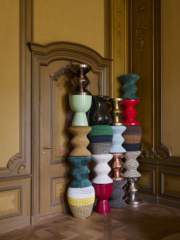 Taburet și Măsuță Laterală Body – Pols Potten - NEGRU 42.5x37.5x50 cm