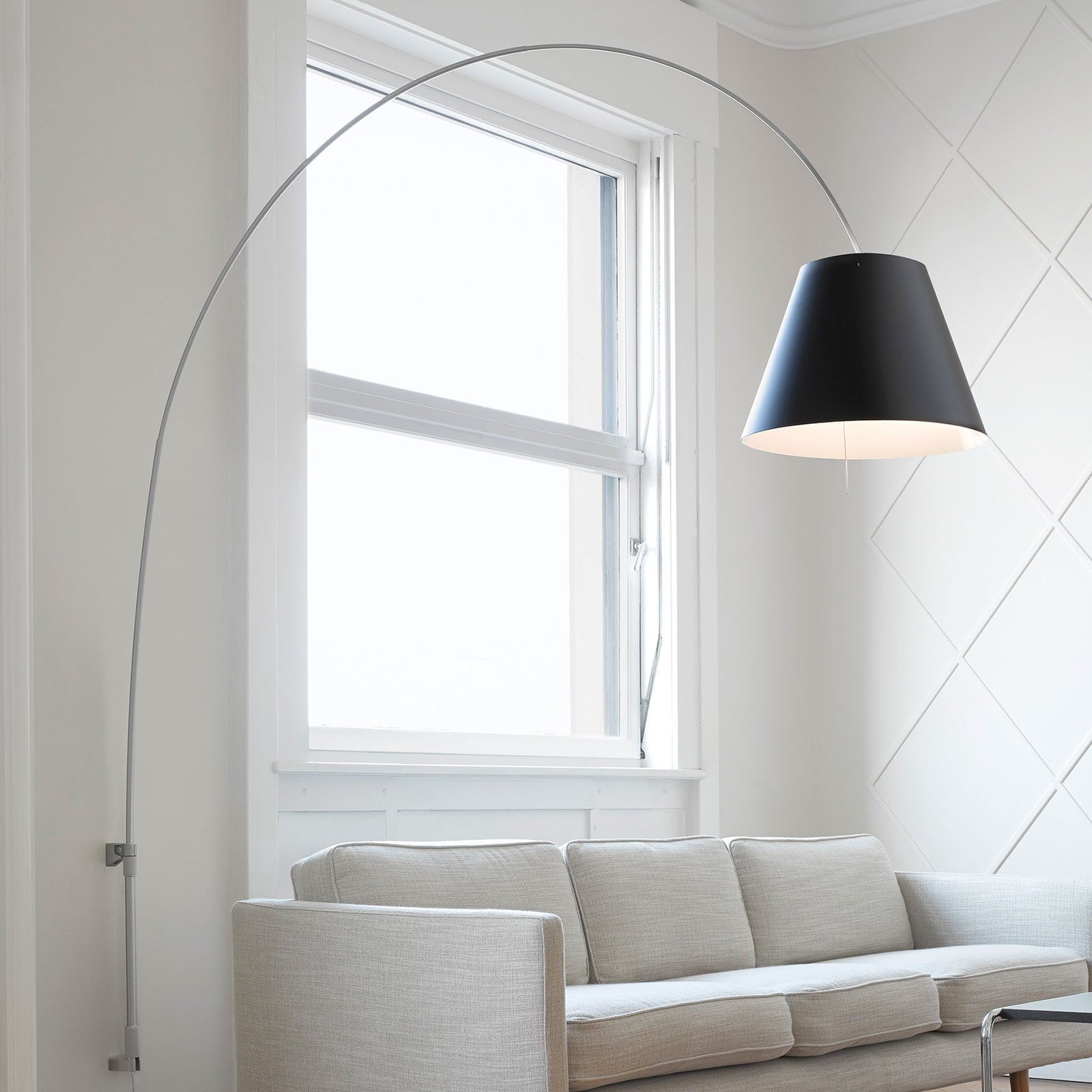 Luceplan aplică Lady Costanza | Reglabil negru/aluminiu