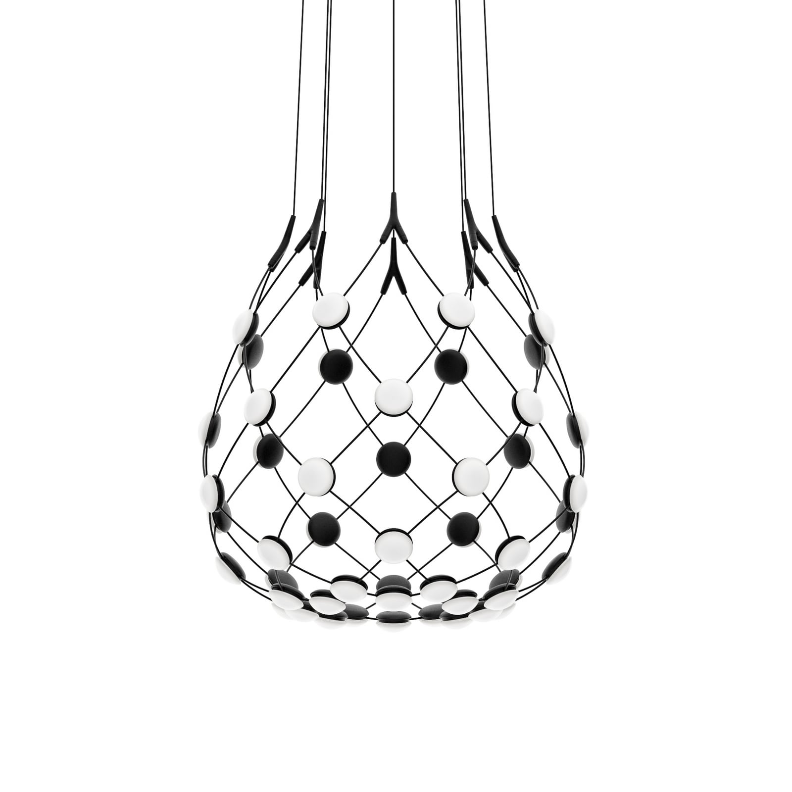 Luceplan lustră Mesh | 1m phase negru | Ø 55 cm