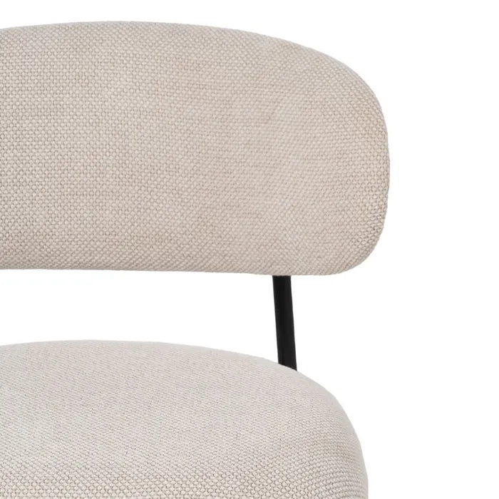 Scaun Dining Ixia, Material Textil și Metal, Stil Modern, 50 x 54 x 73.5 cm (Variante: Verde / Crem)