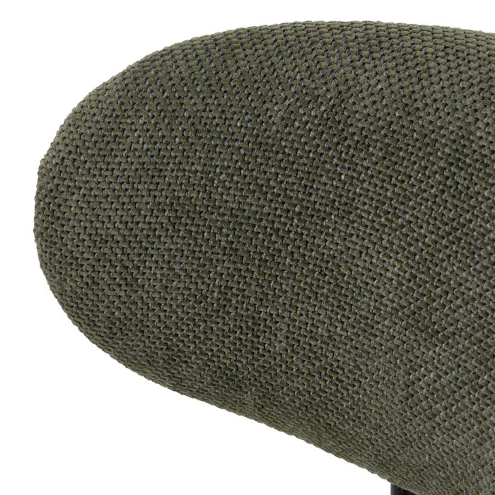 Scaun Dining Ixia, Material Textil și Metal, Stil Modern, 50 x 54 x 73.5 cm (Variante: Verde / Crem)
