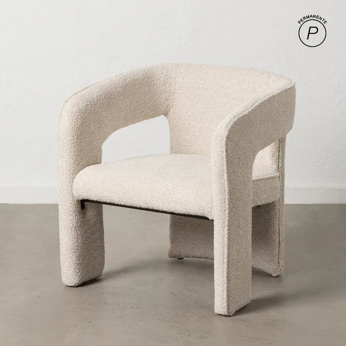 Fotoliu Living Bej din Material Textil (69 x 66 x 73 cm)