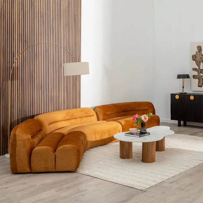 Modul Drept Muștar din Material Textil (102 x 94 x 64 cm)