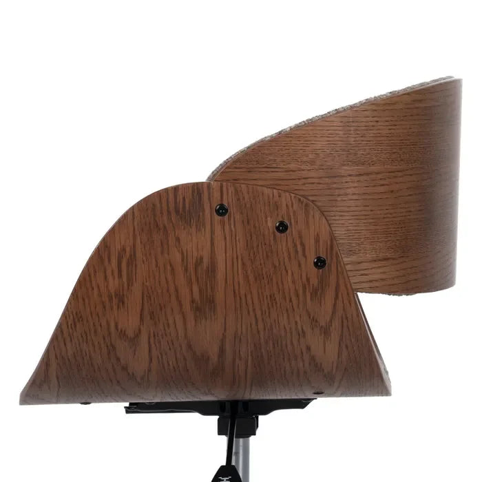 Scaun de birou cu roți, bej și maro, 59 x 64 x 88 cm – confort și design ergonomic