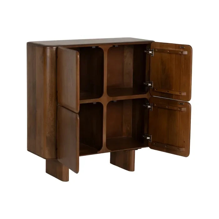Dulap din lemn de mango maro, 104 x 45 x 110 cm – design modern și spațiu generos
