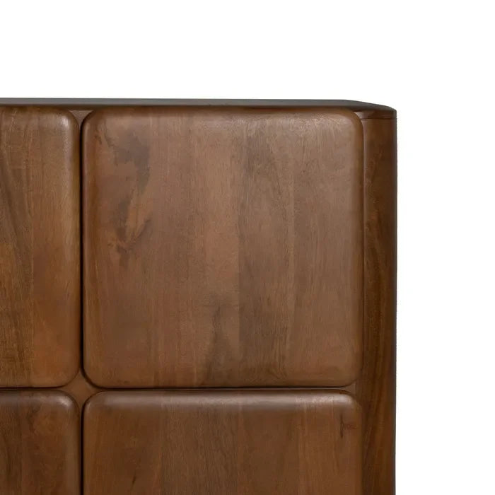 Dulap din lemn de mango maro, 104 x 45 x 110 cm – design modern și spațiu generos