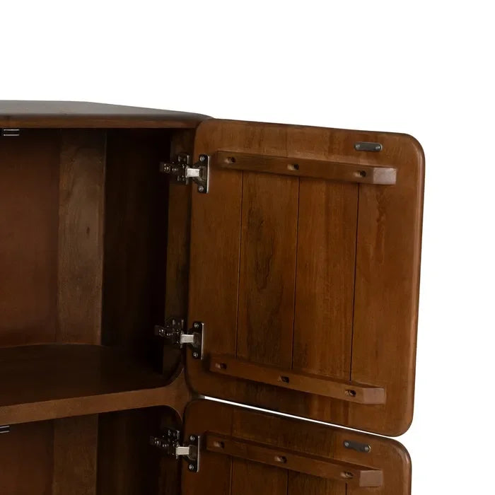 Dulap din lemn de mango maro, 104 x 45 x 110 cm – design modern și spațiu generos