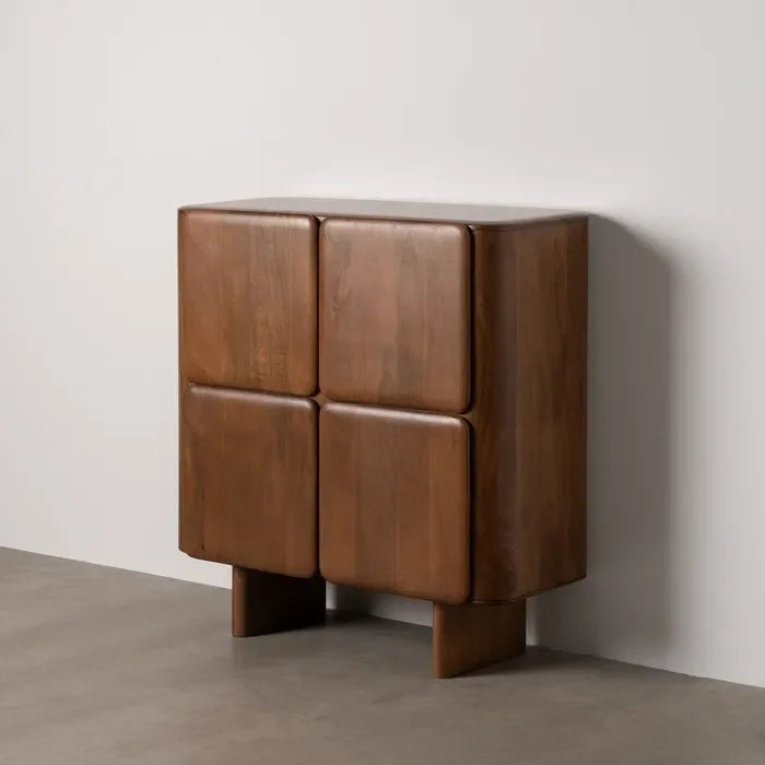 Dulap din lemn de mango maro, 104 x 45 x 110 cm – design modern și spațiu generos