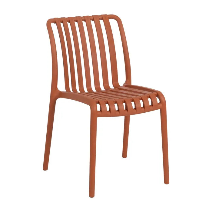SCAUN DE EXTERIOR Polipropilenă Terracotta Stivuibil 50 x 58 x 80 cm 3