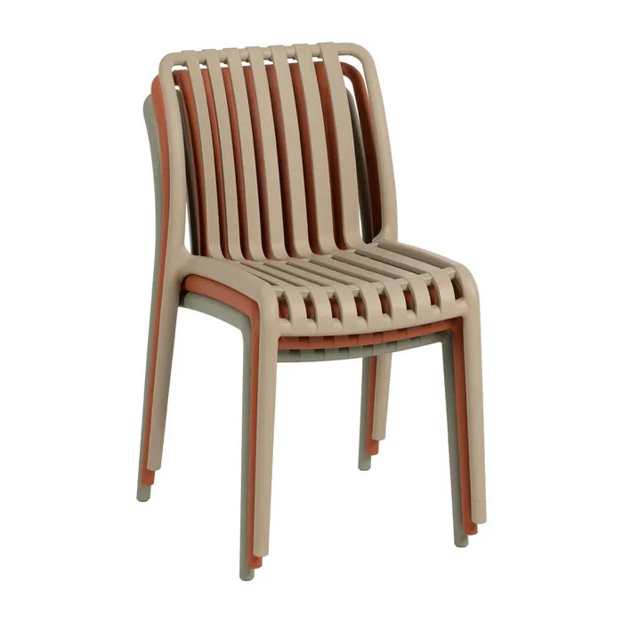 SCAUN DE EXTERIOR Polipropilenă Terracotta Stivuibil 50 x 58 x 80 cm 5