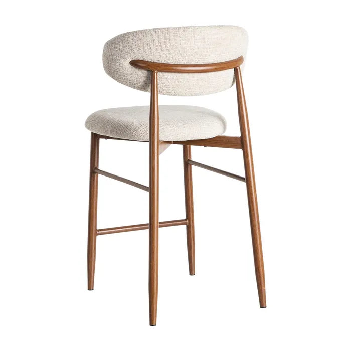 SCAUN DE BAR BEIGE Textil-Metal Finisaj Contract Material Hidrofug 53 x 52 x 95 cm 3