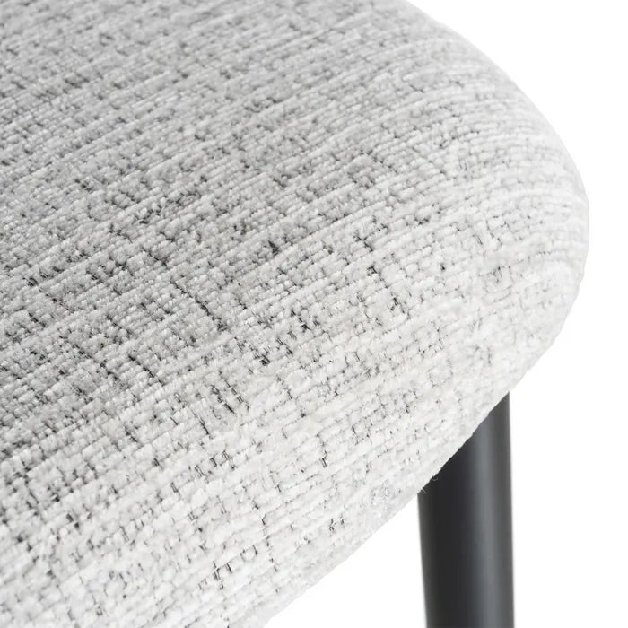Scaun Dining Gri – Material Textil Hidrofob și Cadru Metalic, 53 x 51 x 76,5 cm 6
