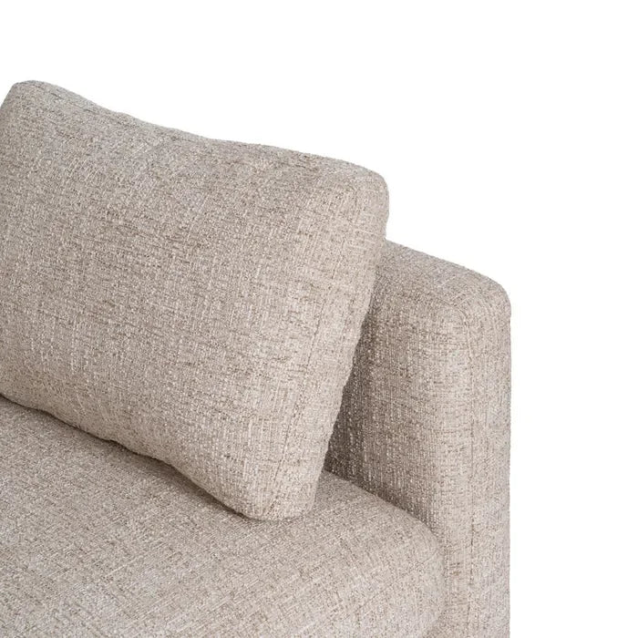 Canapea 3 locuri bej din lemn și țesătură – confort modern și stil natural