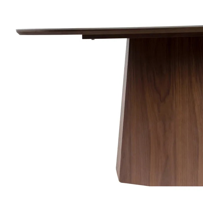 Masă Dining Ixia, Dreptunghiulară, Blat Ceramic cu Aspect Marmură Alb-Maronie și MDF, 180 x 90 x 75 cm