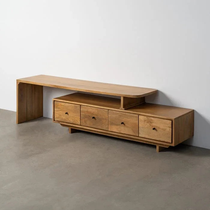 Comodă TV din lemn de mango natural 175 cm – mobilier living modern și elegant
