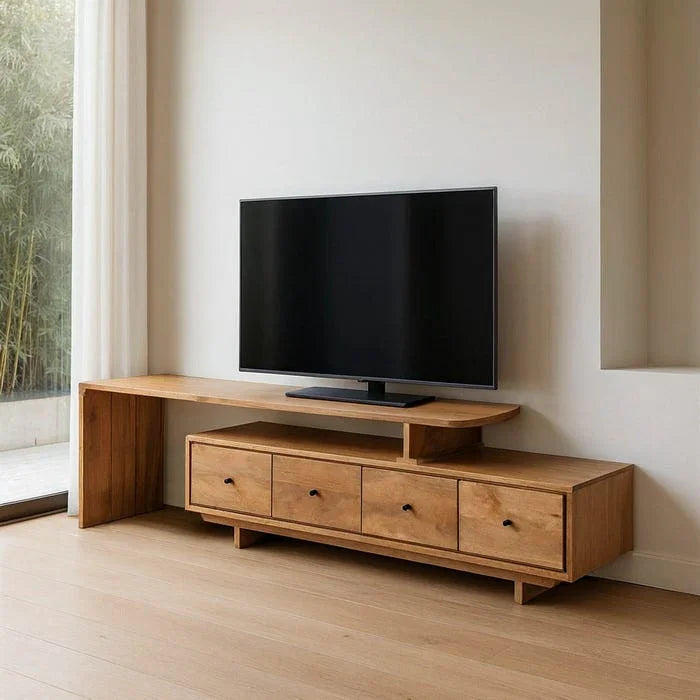 Comodă TV din lemn de mango natural 175 cm – mobilier living modern și elegant