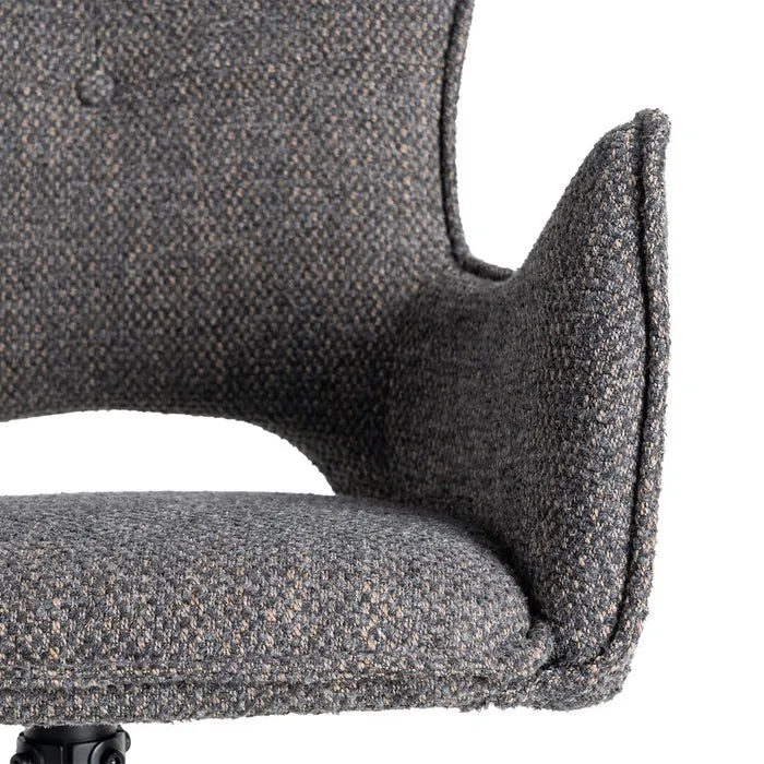 Scaun Living Gri din Textil și Metal (58.50 x 60 x 86.50 cm)